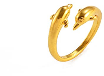 Delphin-Ring Für Frauen, Die Den Finger Öffnen – Delphin-Tier-Charm, Verstellbarer Offener Ring, Ethnischer Schmuck, Fingerring Für Unisex, Mädchen, Damen, Hochzeit, Geburtstagsgeschenk