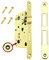 Serratura AGB Porta Interna a Incasso per Bagno WC serie CENTRO (FRONTE 22x196, SCROCCO E CATENACCIO, OTTONE LUCIDO)