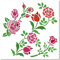 GORGECRAFT Rose Fleurs Pochoir 18x18 cm Floral Bourgeon Branche de Vigne Feuilles Motif Modèles Réutilisable Carré en Plastique Peinture Pochoirs Signe pour Notebook Scrapbooking Carte Décor Maison