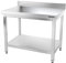 GGM Gastro | ATK108A | Edelstahl Arbeitstisch Premium - 1000x800mm - mit Grundboden & Aufkantung