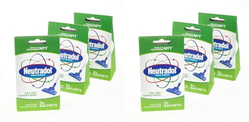 Pack Of 18 Neutradol Fresh Deodorizer Vac Sacs - eliminates odours for pets, cooking, smoking & waste | White Hinge UK TM