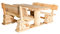 Massive rustikale Sitzgarnitur - Gartengarnitur - Aus heimischer Lärche - Naturbelassen 200 cm - Garten Lounge Set aus Holz - Gartenmöbel Set 3 teilig