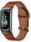 MiRowy Leder Armband Kompatibel mit Fitbit Charge 6 / Fitbit Charge 5, Uhrenarmband für Damen Herren, Premium Lederband Ersatzbänder, Braun