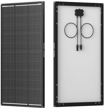 Renogy 120W ShadowFlux Anti-Beschattung N-Typ Solarmodul, PV-Modul 120W 12V 25% Hoch-Effizienz Solarpanel für Wohnmobile, Häuser, Balkone, Boote, landwirtschaftliche Dächer, Batterien und Off-Grid