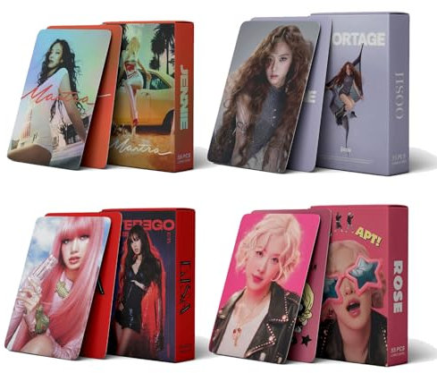 PJSTUG Blackpink Kpop Karten Set – 220 Stück Blackpink Photocard Jennie Mantra, Rose APT, Jisoo Amortage, Lisa Ego, Lomo Card, Kpop Merch, Fanartikel