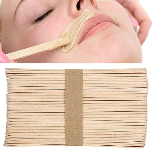 Generic Bâton D'outil de Cire Jetable D'épilation sans Danger pour les Bras de Jambes 100 Bâtons de Crème Glacée en Bois pour le Démaquillage