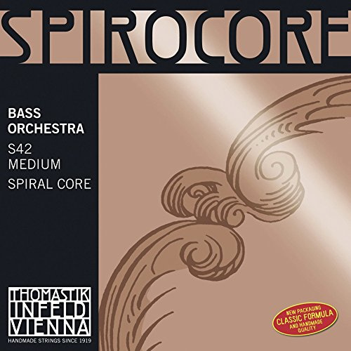 Thomastik Einzelsaite für Kontrabass 3/4 Spirocore - C-Saite (high) Spiralkern, Chrom umsponnen, Orchesterstimmung, mittel