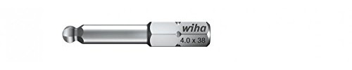 Wiha Bit Standard Sechskant-Kugelkopf, schwenkbar für schwer zugängliche Bereiche, 1/4 (01737) 3,0 mm x 38 mm