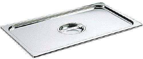 Bourgeat K085 Gastronorm Lid, 1/6, Stainless Steel, 176 mm Length x 162 mm Width | Helps prevent heat loss and contamination in busy professional kitchens while allowing stackable storage.