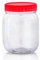 Sunpet J0300 300ml Small Plastic Food Storage Canisters, Red, Pack of 4 x 300 ml
