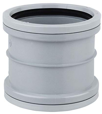 OSMA Soil 110mm D/S Double Socket 4S105 (Black or Grey) (GREY)