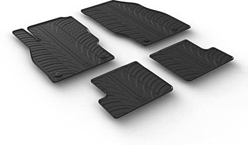 Gledring 0090 Fußmatten Set Gummimatten Vorne und Hinten schwarz