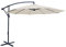 Greenbay 3m Garden Banana Parasol Patio Sun Shade Shelter Crank Hanging Rattan Cantilever Cream