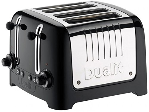 'Dualit Grille-pain 4 tranches avec pinces Lite  noir