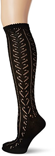 Lusana Damen Trachtenstutzen Sophie Trachtenstrümpfe, Schwarz (schwarz 01), 42/43 (Herstellergröße: 40-42)