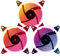 UNYKAch Ventilador Ordenador CANDY 30 RING RGB Pack de 3 unidades 120 mm, PC Gaming, Soporte de Goma, 7 Aspas Ultra Silenciosas, Mando a Distancia y Controladora
