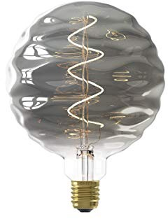 CALEX Bilbao XXL LED Lamp, E27 Socket, 4 W Filament Bulb, Dimmable, Decorative Light Bulb, Titanium, Warm White
