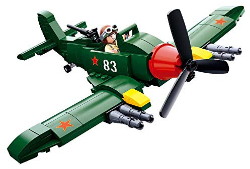WWII - Alliierter Jagdbomber [M38-B0683], Spielset , Klemmbausteine, Soldaten, mit Spielfigur, Army WWII, Sluban SL95555, Für Kinder ab 4 Jahren, 170 Stück