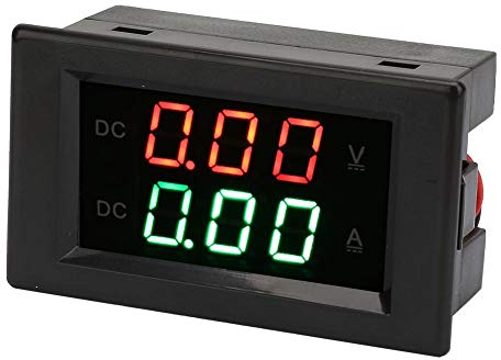Walfront Digital Strommessgerät 0~100 V 20A Dual Display Integrierte LED Voltmeter Amperemeter 20A