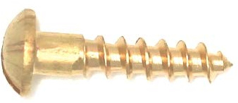 Messing Schraube 3,0 x 16 mm, DIN 96, Halbrundkopfschraube, Holzschraube, 20 Stück