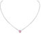 ChicSilver Collier Ras de Cou Argent Femme,Pendentif Pierre Tourmaline Rose Brillante, Chaine Courte Ajustable 40+5cm,Bijoux Fantaisie Original Idée Cadeau Fille Femme Maman Anniversaire Noel