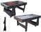 Charlsten Multi Airhockeytisch/Billardtisch Schwarz - 2-in-1 zusammenklappbar