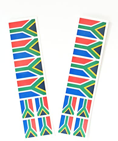 8 x South Africa flag temporary Face tattoo body art tattoo cricket fans south African