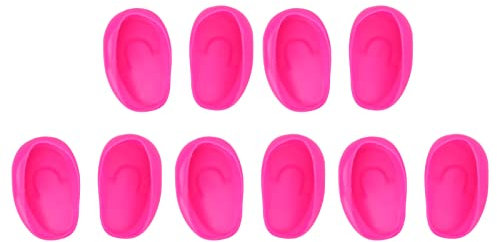 Sonew 10pcs Silicone Ear Covers Protector, Professional Lightweight Bathing Shower Earmuffs Waterproof Ear Caps for Hair Dye, Shower, Spa