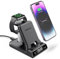 SwanScout Schnell Ladestation für Apple, SwanScout 701A, 3 in 1 Ladestation für iPhone 14 13 12 11 Pro Max Plus, Ladegerät für Apple Watch SE (2nd Gen)/9/8/7/6/5/4 und Air pods