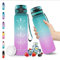 Vikaster Bouteille d'eau, Gourde Sport 1 Litre, sans BPA, Étanche & Réutilisable, Water Bottle Ouvrir en un Clic, Convient Pour la Gym, le Yoga, le Camping, Gourde Randonnée