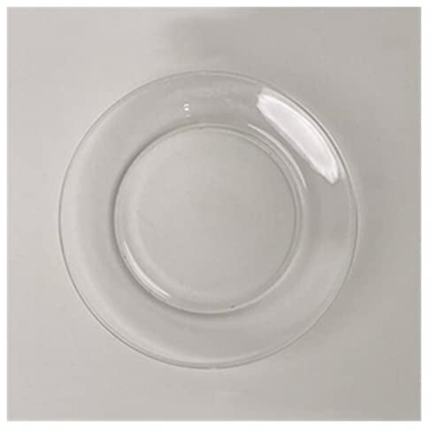 SUNESA Plaque de Service Assiette en Verre trempé Assiette Transparente Assiette à Dessert aux Fruits Cuisine Restaurant Café Assiette à dîner Assiette Plate en Verre Transparent Assiettes (Size : S)