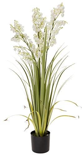 Boston International Kunstpflanze für den Innenbereich, groß, weiße Glockenblume