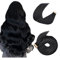 HotLulana Tape Extensions Echthaar Tief Schwarz Extensions Echthaar 24zoll/60cm 40Pcs 100g Skin Weft 100% Natürliche Tape in Extensions Echthaar Invisible Echthaar Extensions Tape #1.