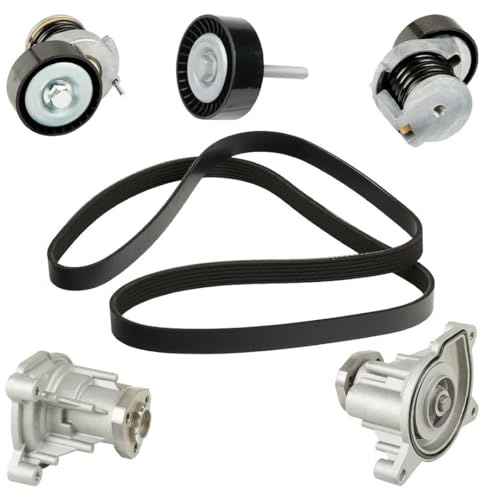 RIDEX 4172P0057 Pompa acqua + Kit cinghia Poly V con pompa acqua per VW GOLF VI (5K1)