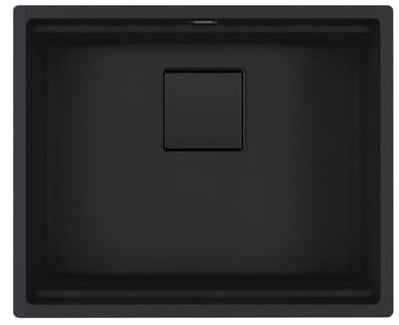 Franke Kubus 2 KNG 110-52 Black Matt Black Collection 125.0685.161 - Fregadero de granito