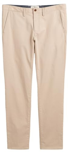 GANT Herren Slim Twill Chinos Klassische Hose, Putty, 38W x 32L