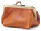 Karoukee Porte-Monnaie en Cuir Véritable pour Femme, Pochette à Monnaie Kiss-Lock, Mini Portefeuille Vintage, Porte-Monnaie Élégant en Couleur Soild