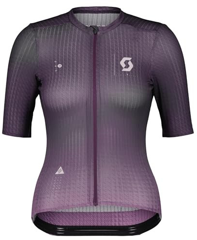 Scott W Ultd. Sl S/sl Jersey Lila - Leichtes Performance-orientiertes Damen Rennrad Trikot, Größe L - Farbe Vivid Purple