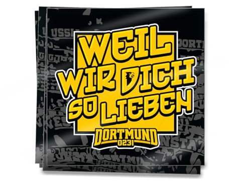 KNOW-MORE-STYLEZ Aufkleber Dortmund 0231 Weil Wir Dich so Lieben 50 Stück Set