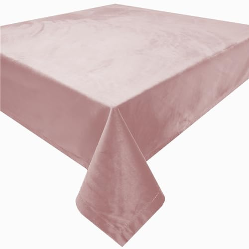 Schwar Textilien Mitteldecke/Velour / 90 x 90 m / Versch. Farben/Samt / #1702 (Altrosa)