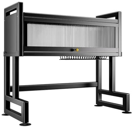 Masyrt Escurridor multifuncional de acero al carbono y policarbonato de 85 x 30 x 80 cm, escurridor de platos para fregadero para un almacenamiento y organización eficientes de la cocina