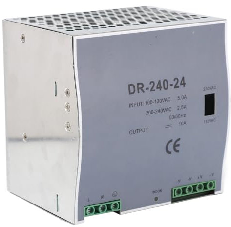 AC/DC-Transformator, Schaltnetzteil, DIN-Schienenmontage, 100–120 V, 200–240 V, LED-Anzeige, Überlastschutz für Sicherungskasten (48V-Ausgang)