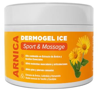 QKnatur GEL CREMA ARNICA MONTANA - 300 ml - Acción Intensa y efecto Frio, Ideal para Masajes Musculares y de Articulaciones - Alto contenido en extracto de Árnica, de Caléndula, Hamamelis