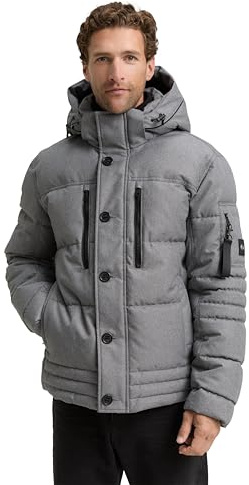 TOM TAILOR Herren 1048485 Pufferjacke mit abnehmbarer Kapuze