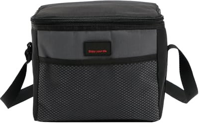 Nanxson Kühltasche Klein 5L Mini Kühltasche Faltbare Lunchbox Tasche Lunchtasche Isoliert Thermische Picknicktaschen für Schule Büro Picknick Reise (5L,Grau)