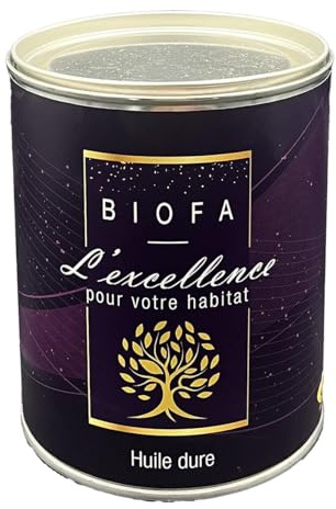 Biofa - Huile dure 2,5L - Protection des bois en intérieur (meubles, sols, boiseries, ...) - Résiste très bien dans le temps