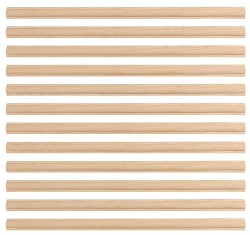 CHGCRAFT 12 Stück Holz-Wand-Zierleiste, dekorative Holzleiste, 39 cm, 3D-Zierleisten für Wandverkleidung, Dekoration, Schrank, Regal, Zuhause, Fenster, Tür, Dekor