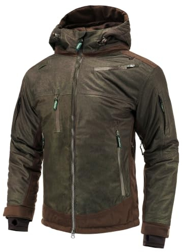 Full mundur Narvik Orange Camo Winter Jagdjacke Windstop Wasserdicht | Jagdbekleidung herren Winddicht Wasserdicht Insulated Outdoorjacke