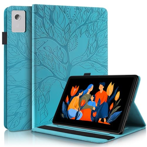 Succtopy Coque pour Lenovo Idea Tab Plus 12.1 Pouces 2025 TB361ZU TB361FU Housse de Protection avec Porte-Pencil Étui à Rabat avec Support Fonction pour Lenovo Idea Tab Plus 12.1 Bleu