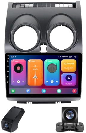 Android 14 2 DIN Carplay Android Auto Autoradio para Nissan Qashqai 1 J10 2006-2013 Pantalla Radio Coche 9 Pulgadas navegación con Bluetooth FM Radio RDS 5GWiFi DSP/EQ+Cámara(C10)